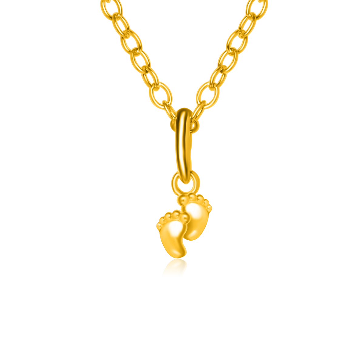 Zawieszka BABYFOOT srebrna pozłacana