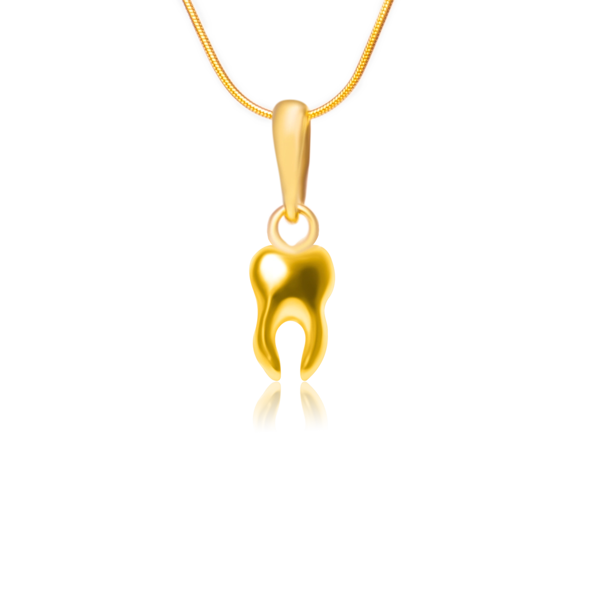 Zawieszka ząb TOOTH srebrna pozłacana