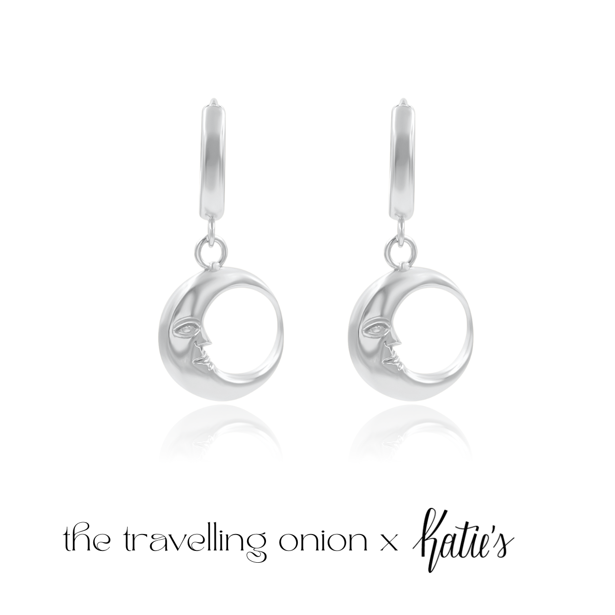 [The Travelling Onion x Katie's] Kolczyki LUNA srebrne