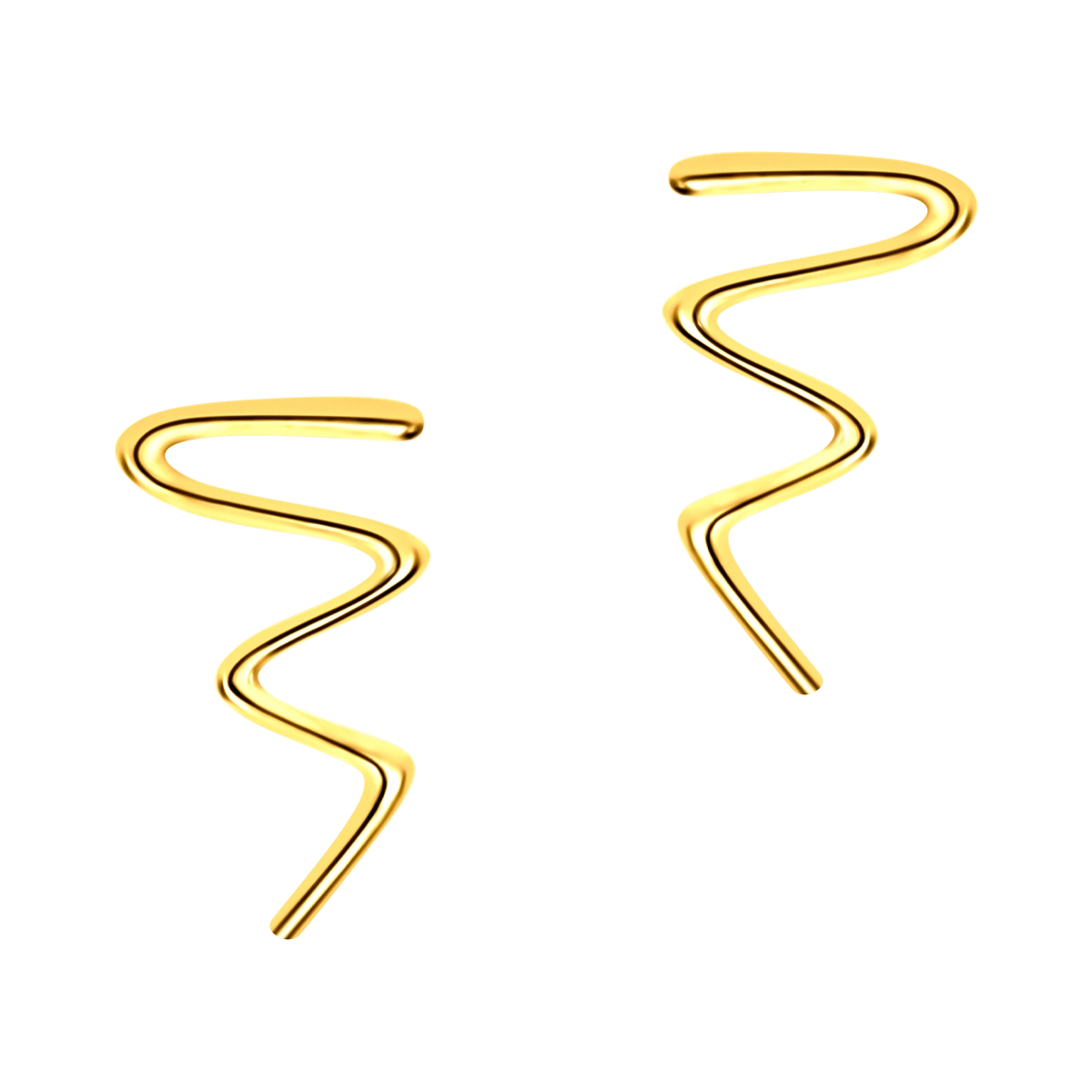 Kolczyki węże SNAKE srebrne pozłacane