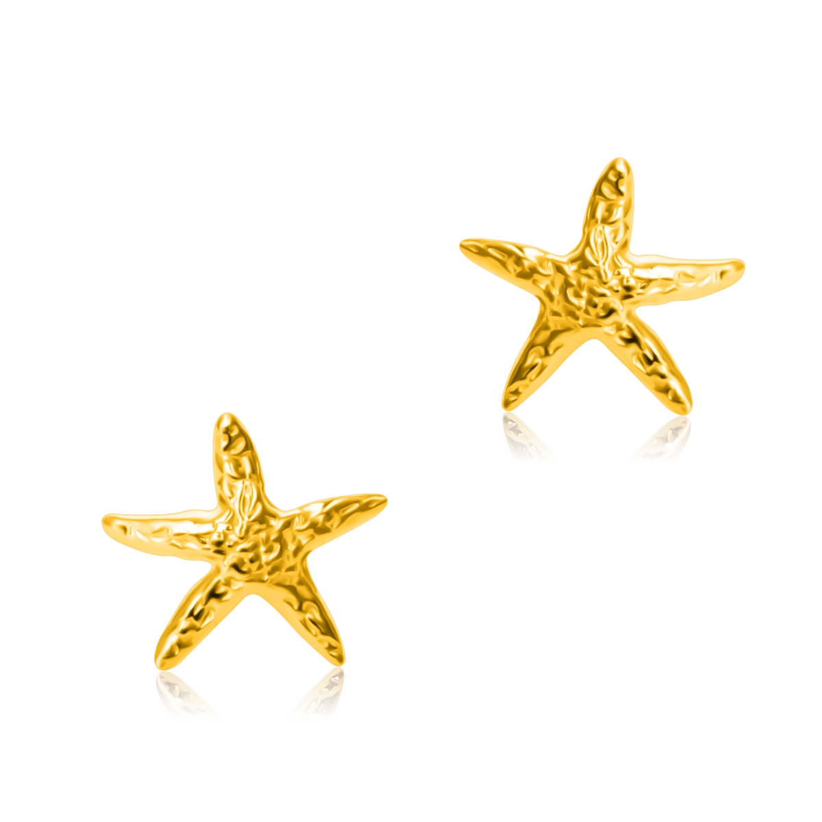 Kolczyki rozgwiazdy STARFISH srebrne pozłacane