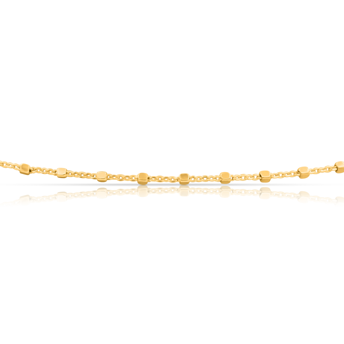 Łańcuszek CAROLINE srebrny pozłacany - 42 cm