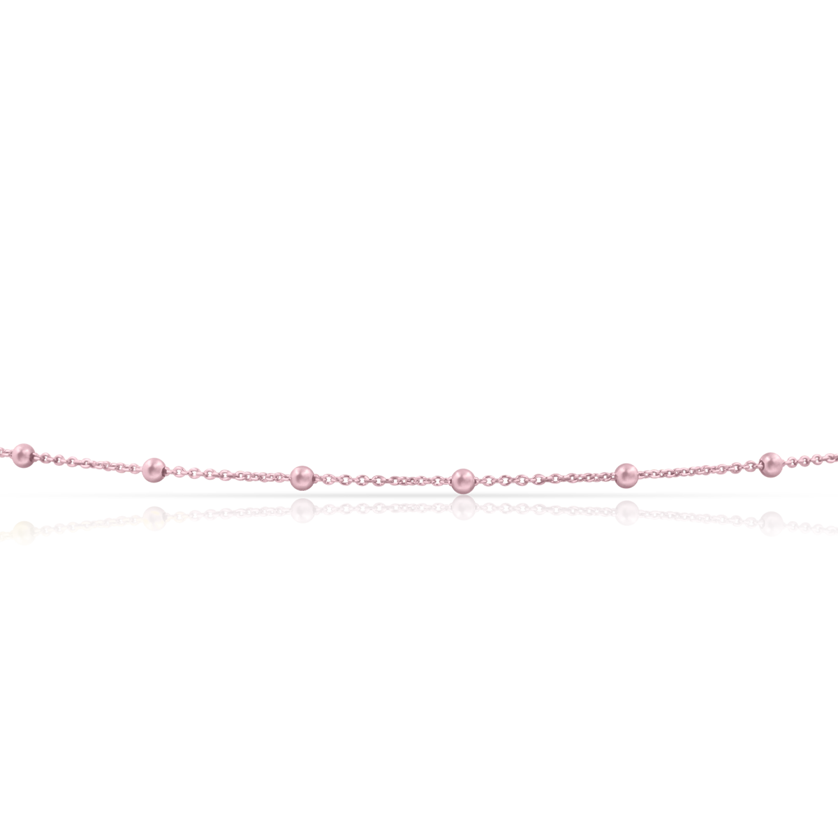 Łańcuszek CLAIRE srebrny pozłacany na różowo  - 45 cm